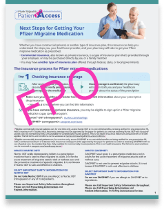 Thumbnail of How to Sign Up for a Pfizer Migraine Copay Savings Program resource to download